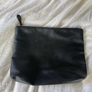 Free People zip top leather pouch